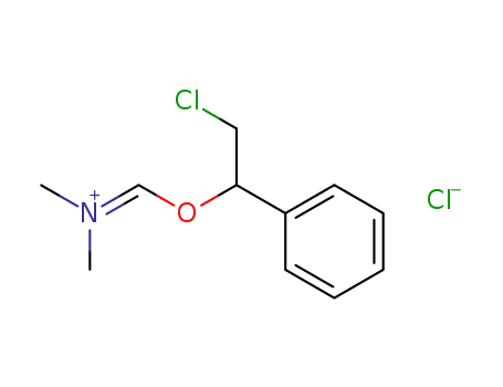 Molecular Structure of 30010-99-2 (N,N-Dimethyl(2-chloro-1-phenylethoxymethylen)immonium chlorid)