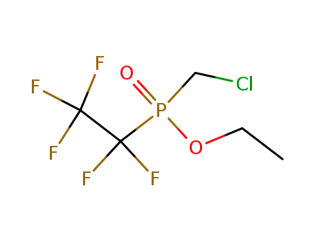 Molecular Structure of 111727-34-5 (Phosphinic acid, (chloromethyl)(pentafluoroethyl)-, ethyl ester)