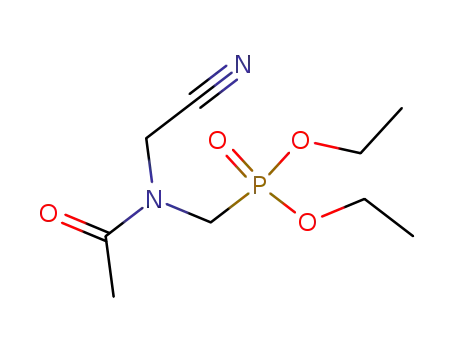 Molecular Structure of 89566-23-4 (Phosphonic acid, [[acetyl(cyanomethyl)amino]methyl]-, diethyl ester)
