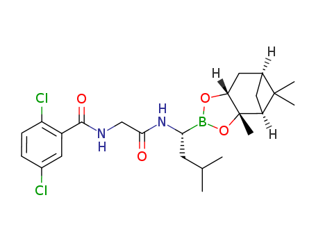 2,5-dichloro-N-[2-([(1R)-3-methyl-1-[(3aS,4S,6S,7aR)-3a,5,5-trimethylhexahydro-4,6-methano-1,3,2-benzodioxaborol-2-yl]butyl]amino)-2-oxoethyl]benzamide