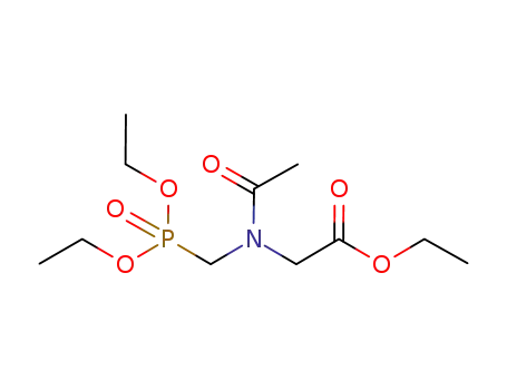 Molecular Structure of 82156-14-7 (Glycine, N-acetyl-N-[(diethoxyphosphinyl)methyl]-, ethyl ester)