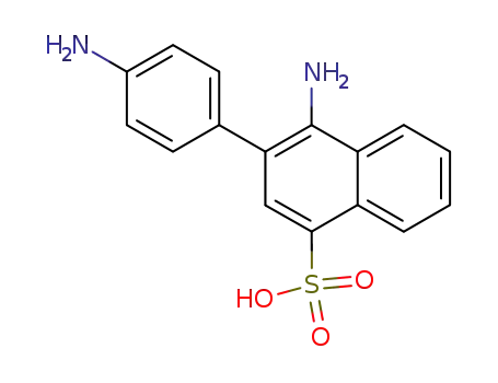 Molecular Structure of 114380-67-5 (4-amino-3-(4-amino-phenyl)-naphthalene-1-sulfonic acid)