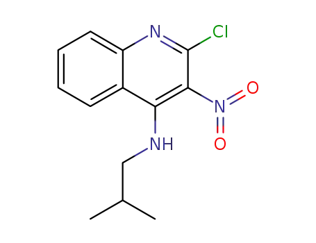 Molecular Structure of 133860-75-0 (2-chloro-N-(2-methylpropyl)-3-nitroquinolin-4-amine)