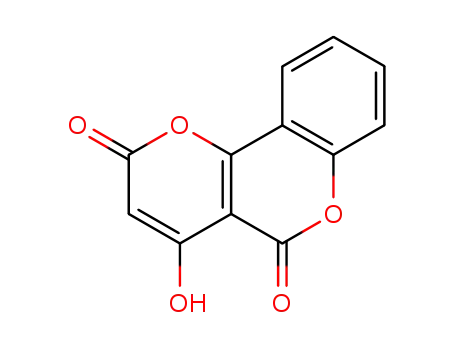 Molecular Structure of 16052-81-6 (2H,5H-Pyrano[3,2-c][1]benzopyran-2,5-dione, 4-hydroxy-)