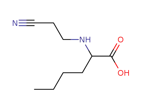 Molecular Structure of 51078-50-3 (N-<2-Cyan-aethyl>-norleucin)