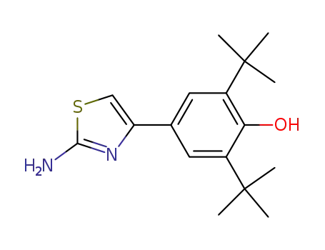 Molecular Structure of 372096-44-1 (Phenol, 4-(2-amino-4-thiazolyl)-2,6-bis(1,1-dimethylethyl)-)