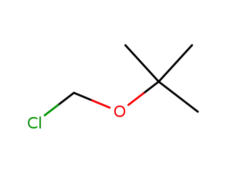 Molecular Structure of 40556-01-2 (2-(chloroMethoxy)-2-Methylpropane)