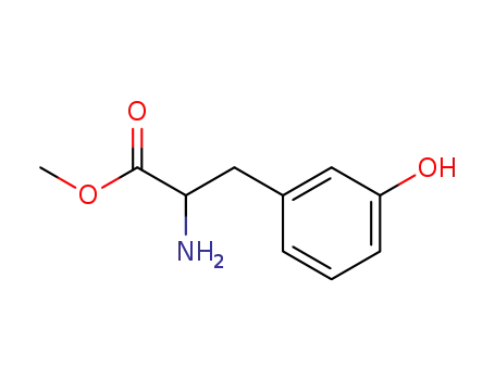 Molecular Structure of 162536-44-9 (methyl 2-amino-3-(3-hydroxyphenyl)propanoate)