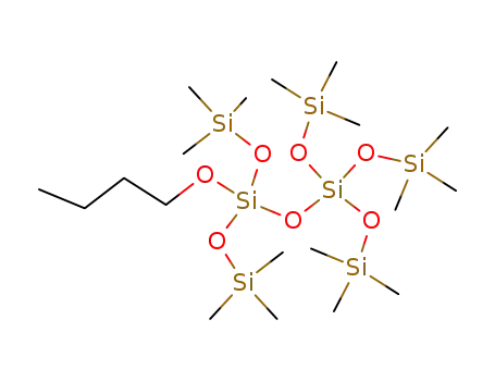 Molecular Structure of 72439-84-0 (3-Butoxy-1,1,1,7,7,7-hexamethyl-3,5,5-tris(trimethylsiloxy)tetrasiloxa ne)