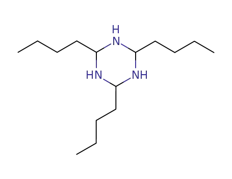 Molecular Structure of 40899-06-7 (1,3,5-Triazine, 2,4,6-tributylhexahydro-)