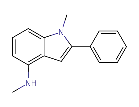 Molecular Structure of 118947-81-2 (1-methyl-4-methylamino-2-phenylindole)