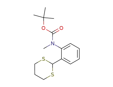 Molecular Structure of 396094-74-9 (Carbamic acid, [2-(1,3-dithian-2-yl)phenyl]methyl-, 1,1-dimethylethyl
ester)