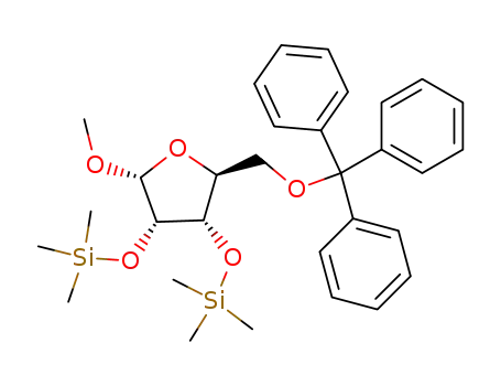2,3-bis(O-trimethylsilyl)-5-O-trityl-O-methyl-α-D-ribofuranose
