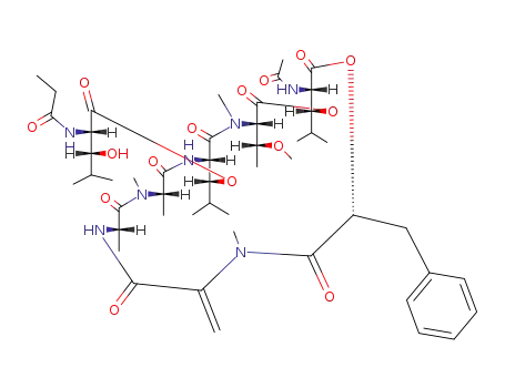 [(1R)-1-[(3S,6S,9S,12S,18R,21S,22R)-21-acetamido-18-benzyl-3-[(1R)-1-methoxyethyl]-4,9,10,12,16-pentamethyl-15-methylidene-2,5,8,11,14,17,20-heptaoxo-22-propan-2-yl-1,19-dioxa-4,7,10,13,16-pentazacyclodocos-6-yl]-2-methylpropyl] (2S,3R)-3-hydroxy-4-methyl-2-(propanoylamino)pentanoate