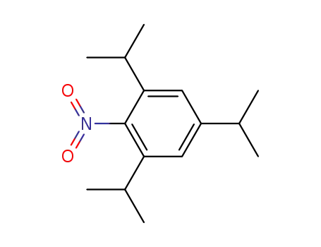 Molecular Structure of 13402-31-8 (Benzene, 1,3,5-tris(1-methylethyl)-2-nitro-)