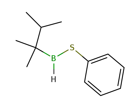 Molecular Structure of 112698-79-0 (Borinic acid, thio(1,1,2-trimethylpropyl)-, phenyl ester)