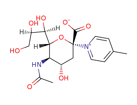 (2R,4S,5R,6R)-5-(acetylamino)-4-hydroxy-2-(4-methylpyridinium-1-yl)-6-[(1R,2R)-1,2,3-trihydroxypropyl]tetrahydro-2H-pyran-2-carboxylate (non-preferred name)