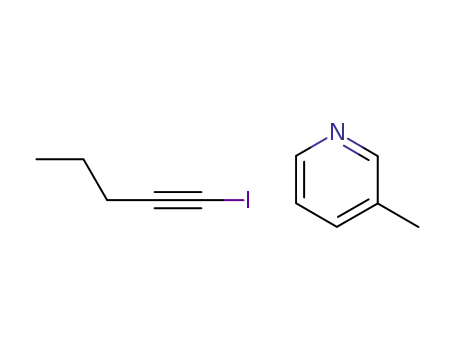 3-Methyl-pyridine; compound with 1-iodo-pent-1-yne