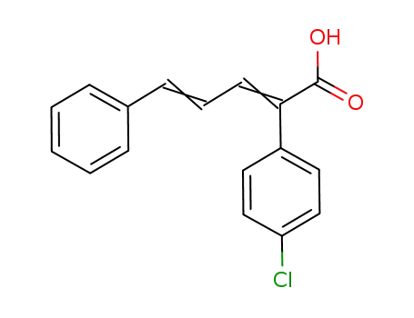 Molecular Structure of 163188-46-3 (Benzeneacetic acid, 4-chloro-a-(3-phenyl-2-propenylidene)-)