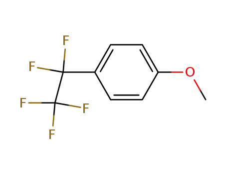 Molecular Structure of 14038-06-3 (Benzene, 1-methoxy-4-(pentafluoroethyl)-)