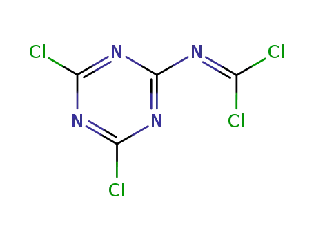 Molecular Structure of 877-83-8 ((4,6-dichloro-1,3,5-triazin-2-yl)carbonimidic dichloride)
