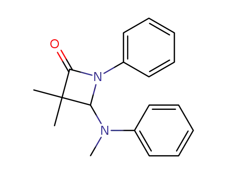 Molecular Structure of 2769-43-9 (2-Azetidinone, 3,3-dimethyl-4-(methylphenylamino)-1-phenyl-)