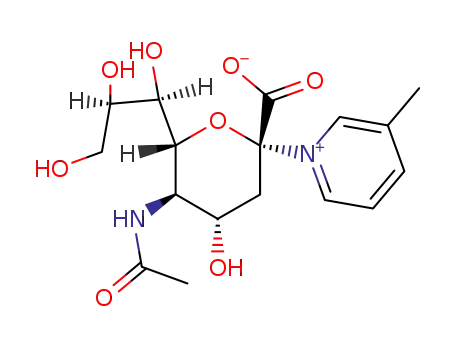 (2R,4S,5R,6R)-5-(acetylamino)-4-hydroxy-2-(3-methylpyridinium-1-yl)-6-[(1R,2R)-1,2,3-trihydroxypropyl]tetrahydro-2H-pyran-2-carboxylate (non-preferred name)