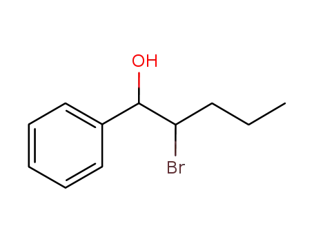 Molecular Structure of 1021934-32-6 (2-bromo-1-phenylpentan-1-ol)