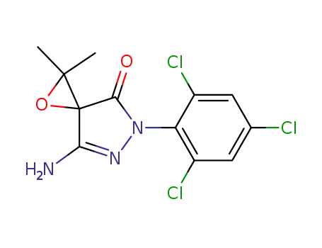 7-Amino-2,2-dimethyl-5-(2,4,6-trichloro-phenyl)-1-oxa-5,6-diaza-spiro[2.4]hept-6-en-4-one