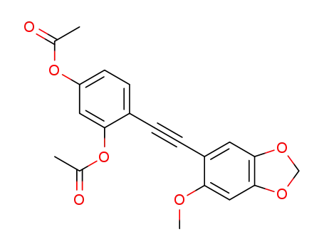 1,3-Benzenediol, 4-[(6-methoxy-1,3-benzodioxol-5-yl)ethynyl]-,
diacetate