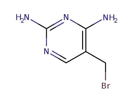 Molecular Structure of 17326-35-1 (2,4-Pyrimidinediamine, 5-(bromomethyl)- (9CI))