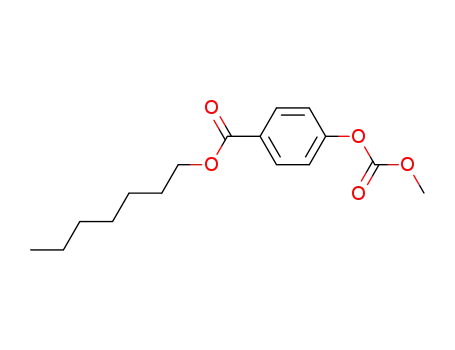 Molecular Structure of 134447-11-3 (4-Methoxycarbonyloxy-benzoic acid heptyl ester)