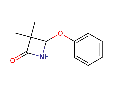 Molecular Structure of 93280-78-5 (2-Azetidinone, 3,3-dimethyl-4-phenoxy-)