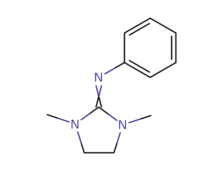 Molecular Structure of 25643-78-1 (Benzenamine, N-(1,3-dimethyl-2-imidazolidinylidene)-)