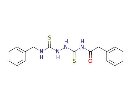 Molecular Structure of 109853-20-5 (Benzeneacetamide,
N-[[2-[[(phenylmethyl)amino]thioxomethyl]hydrazino]thioxomethyl]-)