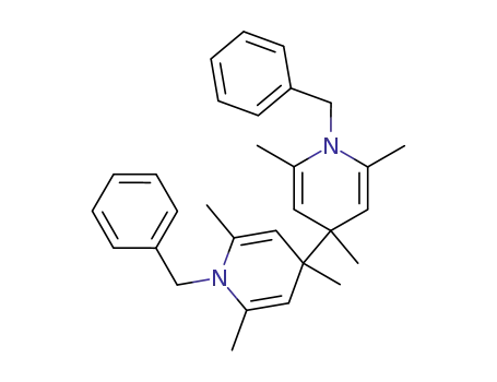 Molecular Structure of 113402-71-4 (4,4'-Bipyridine,
1,1',4,4'-tetrahydro-2,2',4,4',6,6'-hexamethyl-1,1'-bis(phenylmethyl)-)