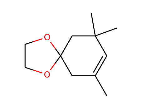 Molecular Structure of 65339-06-2 (1,4-Dioxaspiro[4.5]dec-7-ene, 7,9,9-trimethyl-)