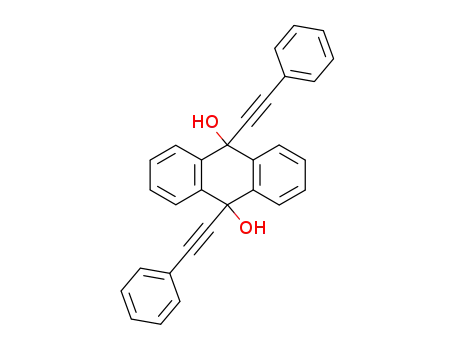 Molecular Structure of 14825-85-5 (9,10-bis(phenylethynyl)-9,10-dihydroanthracene-9,10-diol)