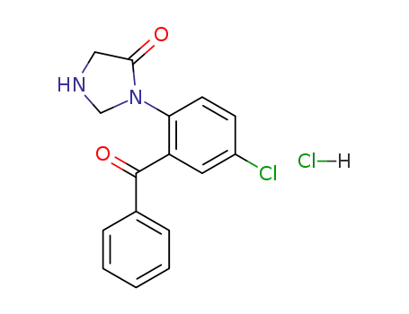3-(2'-benzoyl-4'-chlorophenyl)-4-imidazolidinone hydrochloride