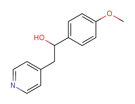 Molecular Structure of 6580-93-4 (4-<2-Hydroxy-2-(p-methoxyphenyl)ethyl>pyridine)
