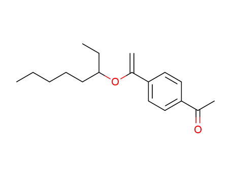 Molecular Structure of 839721-54-9 (Ethanone, 1-[4-[1-[(1-ethylhexyl)oxy]ethenyl]phenyl]-)
