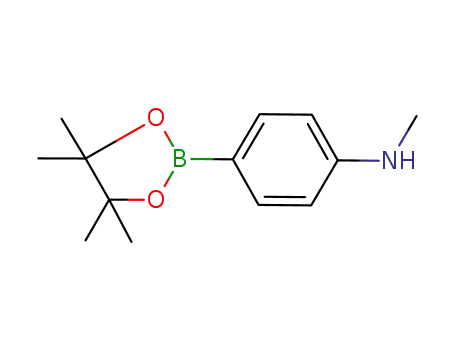 Molecular Structure of 845870-55-5 (4-(N-METHYLAMINO)PHENYLBORONIC ACID, PINACOL ESTER)