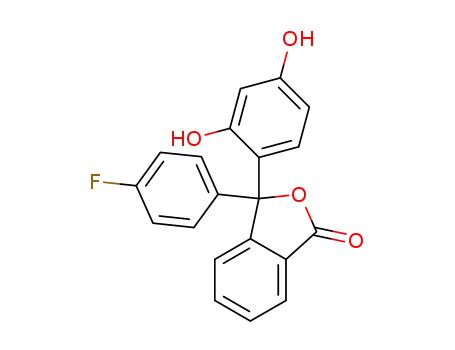 Molecular Structure of 1401216-78-1 (3-(2,4-dihydroxyphenyl)-3-(4-fluorophenyl)phthalide)