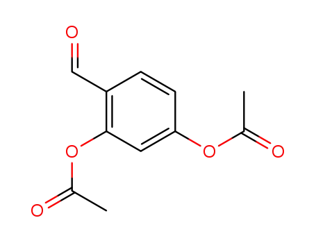 Molecular Structure of 41777-08-6 (Benzaldehyde, 2,4-bis(acetyloxy)-)