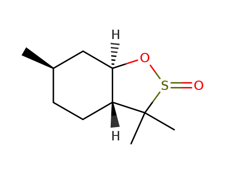 Molecular Structure of 79563-63-6 ((3aR,6R,7aR)-3,3,6-Trimethyl-hexahydro-benzo[d][1,2]oxathiole 2-oxide)