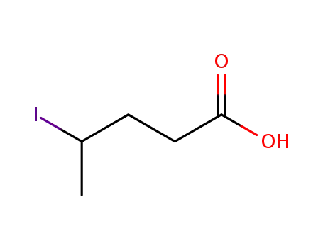 Molecular Structure of 84197-39-7 (Pentanoic acid, 4-iodo-)