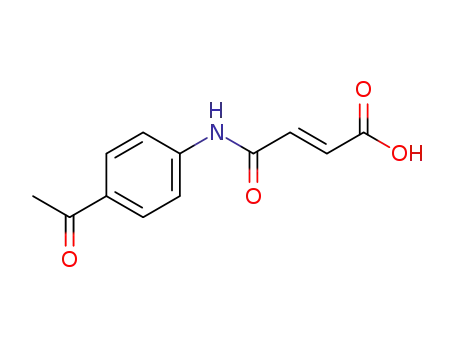 Molecular Structure of 24870-12-0 (3-(N-(4-ACETYLPHENYL)CARBAMOYL)PROP-2-ENOIC ACID)