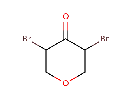 Molecular Structure of 98024-99-8 (3,5-dibromo-tetrahydro-pyran-4-one)