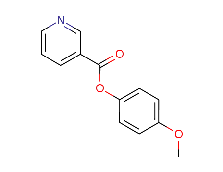 Molecular Structure of 3468-30-2 (3-Pyridinecarboxylic acid, 4-methoxyphenyl ester)