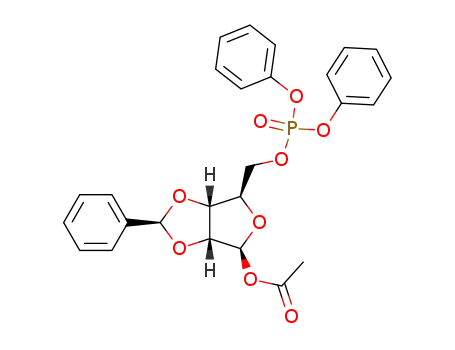 Acetic acid (2S,3aR,4S,6R,6aR)-6-(diphenoxy-phosphoryloxymethyl)-2-phenyl-tetrahydro-furo[3,4-d][1,3]dioxol-4-yl ester